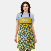 Personalized Lemon Kitchen Apron Schort (Gedragen)