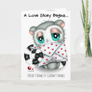Personalized Lemur Wedding Invitation - Hand-Drawn