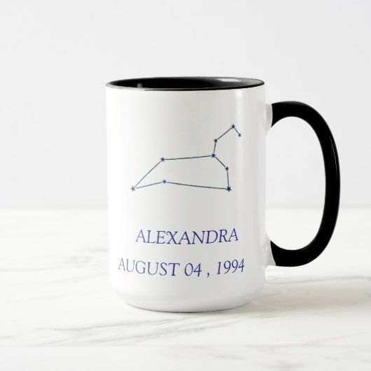 Personalized Leo Constellation Mug - Custom Star S (Droite)