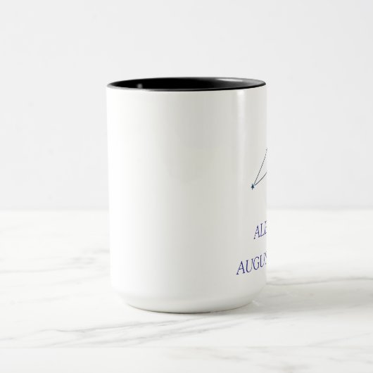 Personalized Leo Constellation Mug - Custom Star S (Centre)