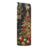 Personalized Leopard Christmas Tumbler Gift Thermosbeker (Geroteerd rechts)
