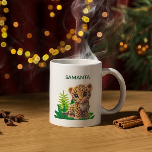 Personalized Leopard Mug  Koffiemok