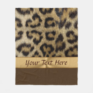 PERSONALIZED Leopard Print Giften voor haar Fleece Deken