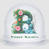 Personalized Letter B Sneeuwbol (Voorkant)