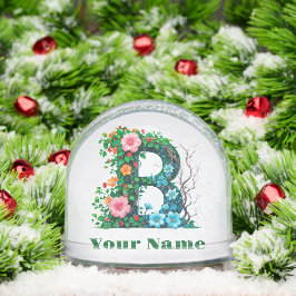 Personalized Letter B Sneeuwbol