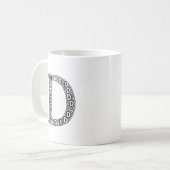 Personalized Letter D Coffee Mug Gift (Devant gauche)