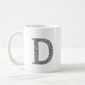 Personalized Letter D Coffee Mug Gift (Gauche)