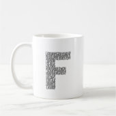 Personalized Letter F Coffee Mug Gift (Gauche)