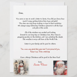 Personalized Letter From Santa Snowman
