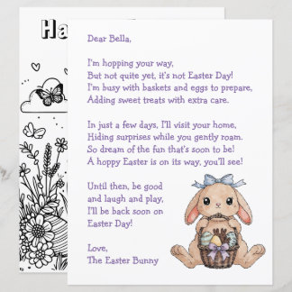 Personalized Letter & from the Easter Bunny
