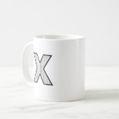 Personalized Letter X Ceramic Monogram Mug   (Devant gauche)