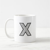 Personalized Letter X Ceramic Monogram Mug   (Gauche)