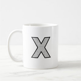 Personalized Letter X Ceramic Monogram Mug   Koffiemok