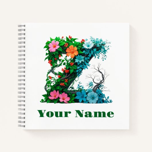 Personalized Letter Z Notitieboek (Voorkant)