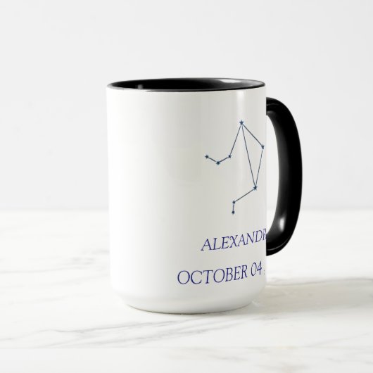 Personalized Libra Constellation Mug - Custom Zodi (Devant droit)