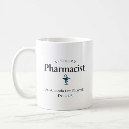Personalized Licensed Pharmacist Koffiemok (Links)