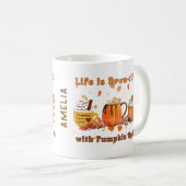 Personalized Life Is Brew-tiful With Pumpkin Spice Koffiemok (Voorkant rechts)