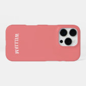 Personalized LightCoral iPhone Case with Custom Hoesje (Achterkant horizontaal)