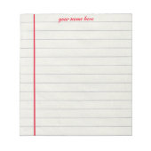 Personalized Lined Notepad Notitieblok (Voorkant)
