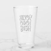 Personalized Logo and Text Beer Glasses Glas (Achterkant)