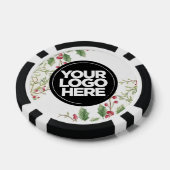 Personalized Logo and Text Holly Berry Christmas Poker Chips (Enkel)