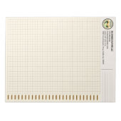 Personalized Logo, Brown Engineering Graph Paper Notitieblok (Voorkant)