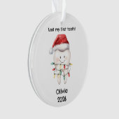 Personalized Lost My First Tooth Christmas Ornament (voorkant)