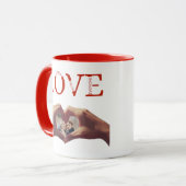 Personalized LOVE Acronym Photo  Mok (Voorkant links)