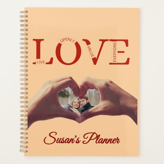 Personalized LOVE Acronym Photo  Planner (Voorkant)