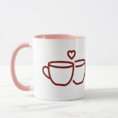 Personalized Love Brews Here Couple Coffee Mug (Gauche)