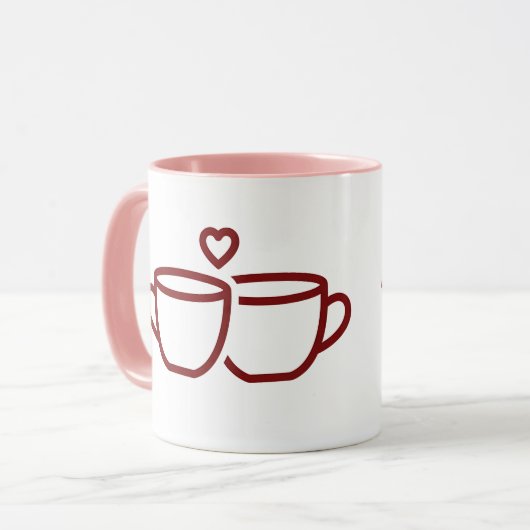 Personalized Love Brews Here Couple Coffee Mug (Devant gauche)