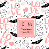 Personalized Love Gift Bath Towel Heart Sketch Bad Handdoek