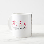Personalized Love is a Four Legged Word Photo Koffiemok (Voorkant links)