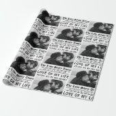 Personalized Love Story Photo |  Cadeaupapier (Uitgerold)