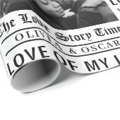 Personalized Love Story Photo |  Cadeaupapier (Rol Hoek)