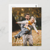 Personalized Love You Dad Photo Briefkaart (Voorkant / Achterkant)