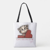 Personalized Love You Fur-Ever Cat Tote Bag (Dos)