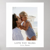 Personalized Love You Mama Photo Poster | Custom  (Devant)