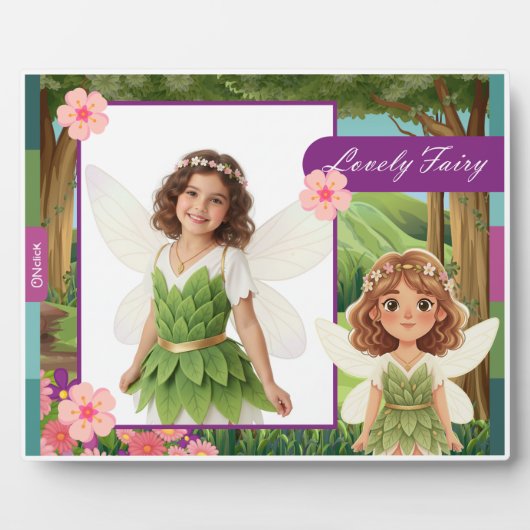 Personalized Lovely Fairy Tabletop Photo Fotoplaat (Voorkant)