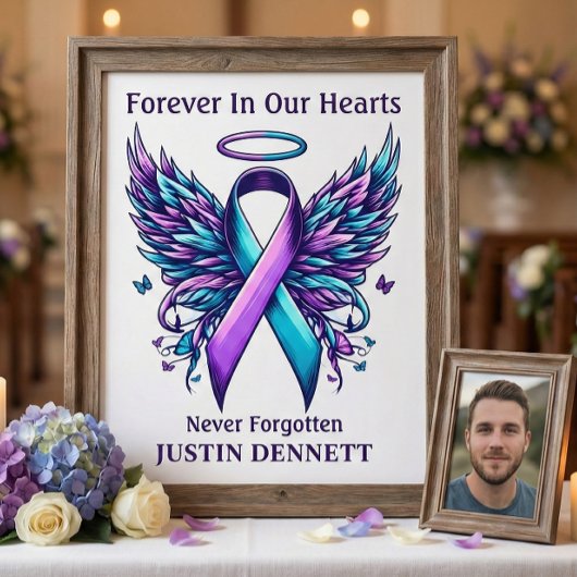 Personalized Loving Memory Suicide Loss Awareness  Poster