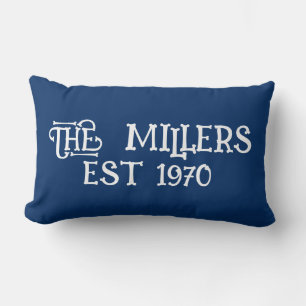 PERSONALIZED LUMBAR CUSTOM NAVY BLUE KUSSEN