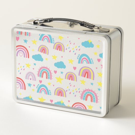 Personalized Lunch Box with Rainbow Name Design (Dos)