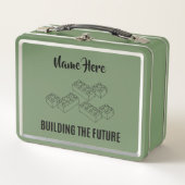Personalized Lunchkins Building Bricks Lunch Box (Devant)