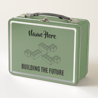 Personalized Lunchkins Building Bricks Lunch Box