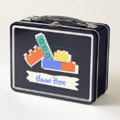 Personalized Lunchkins Building Bricks Lunch Box (Voorkant)
