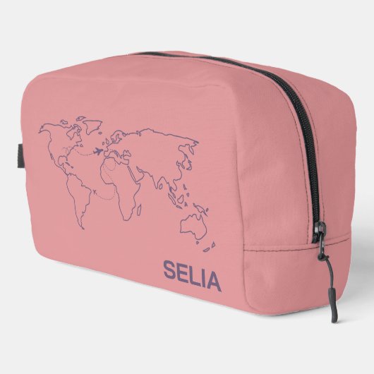 Personalized Luxury Deluxe Travel Kit Toilettasje (Rechterhoek)