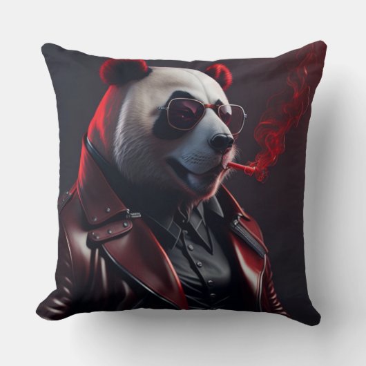 personalized luxury panda smoking pillow for your kussen (Voorkant)