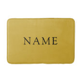 Personalized M Gold Bath Mat with Custom Name (Voorkant)