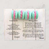 Personalized Macarons Recipe Template Postcard Briefkaart (Achterkant)
