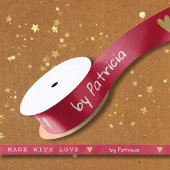 Personalized Made With Love Red And Gold Heart Lint
